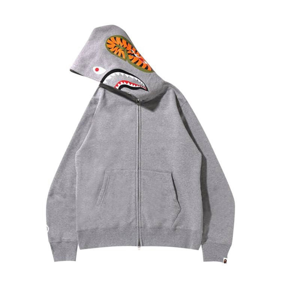 Bape Shark Full Zip Up (Grey)