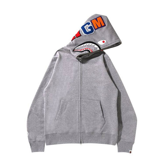 Bape Shark Full Zip Up (Grey)