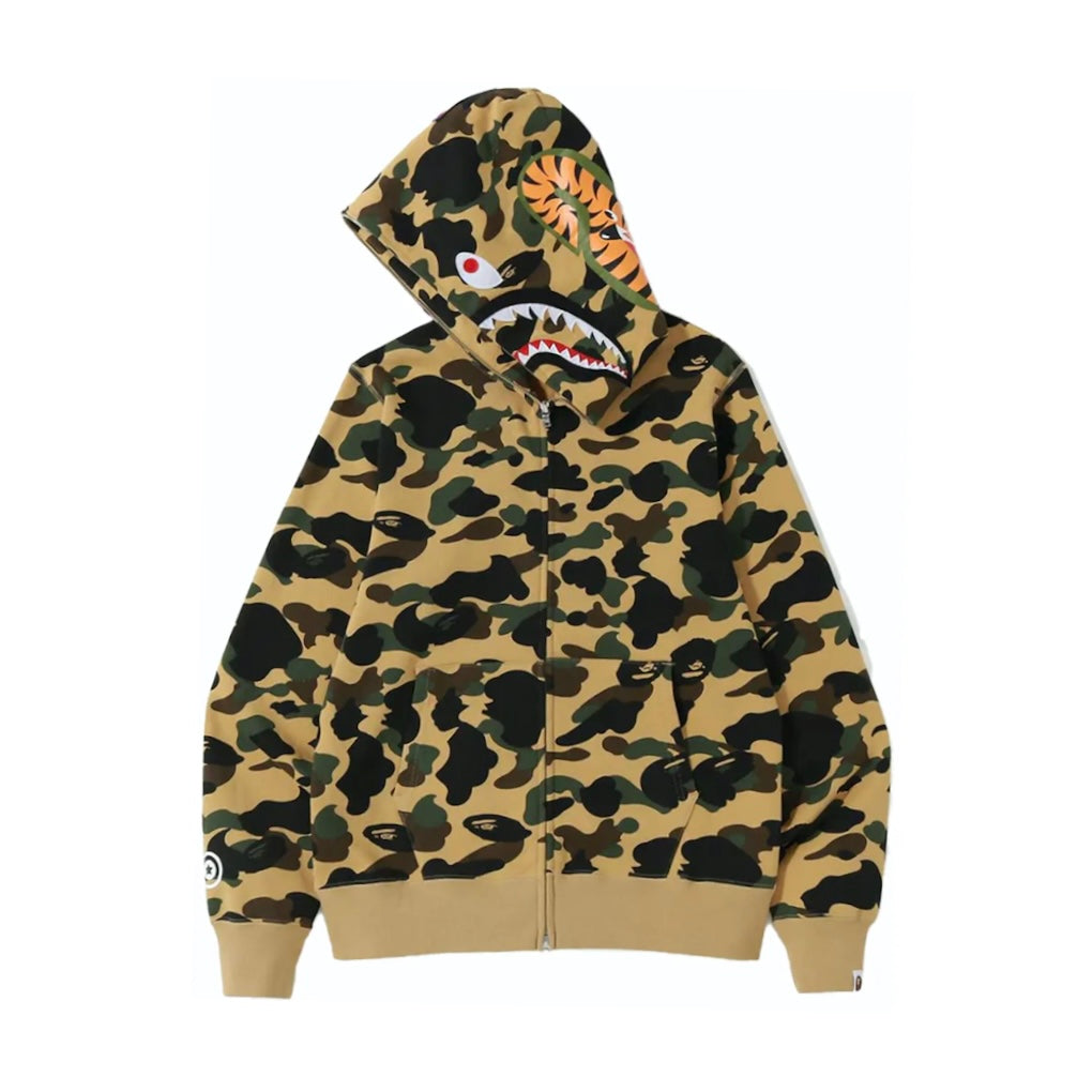 Bape Shark Full Zip Up (1st Camo - Yellow)