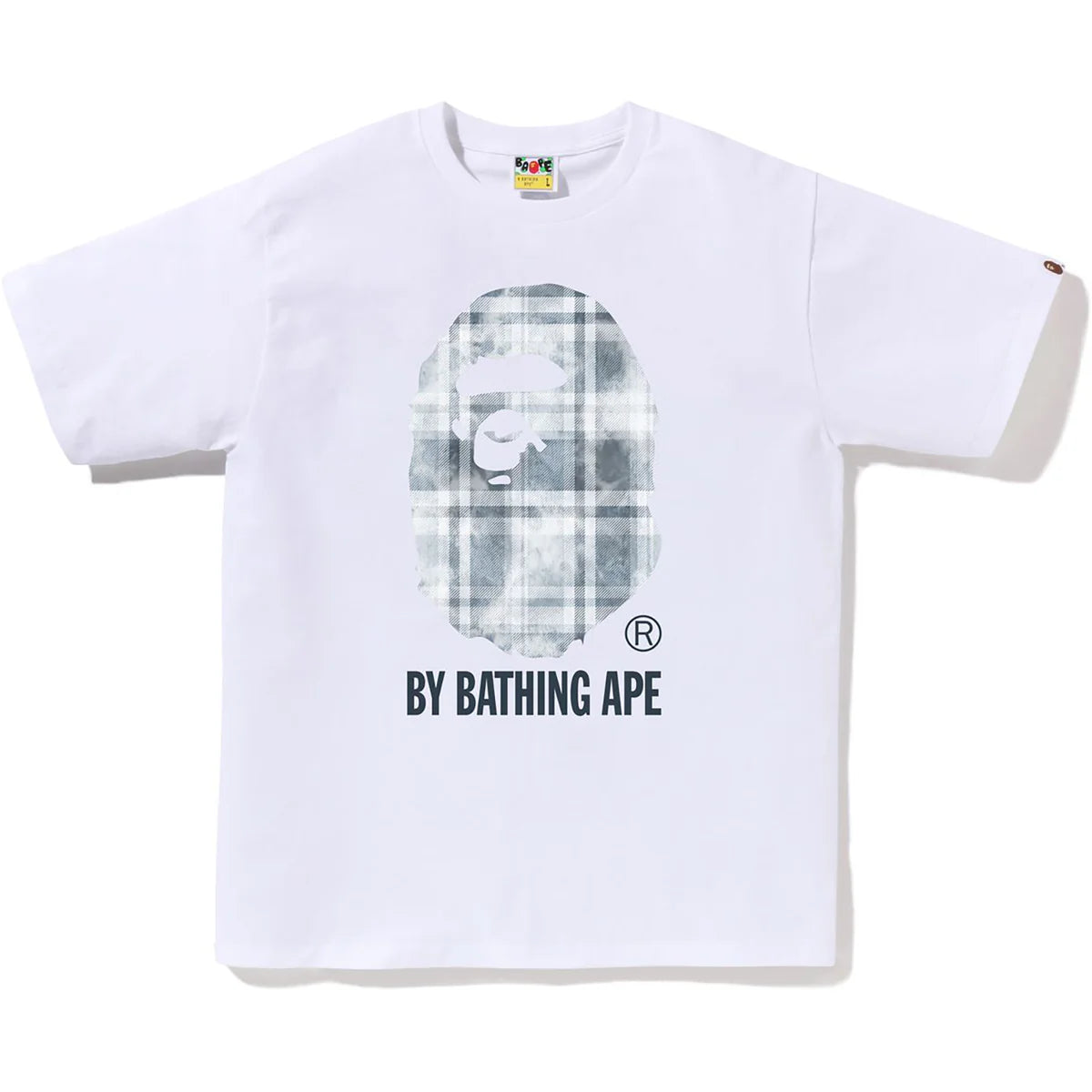 Bape Bleach Check Ape Head Tee (White)