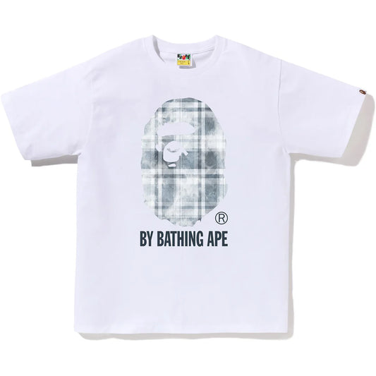 Bape Bleach Check Ape Head Tee (White)