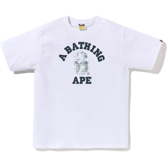 Bape Bleach Check College Tee (White)