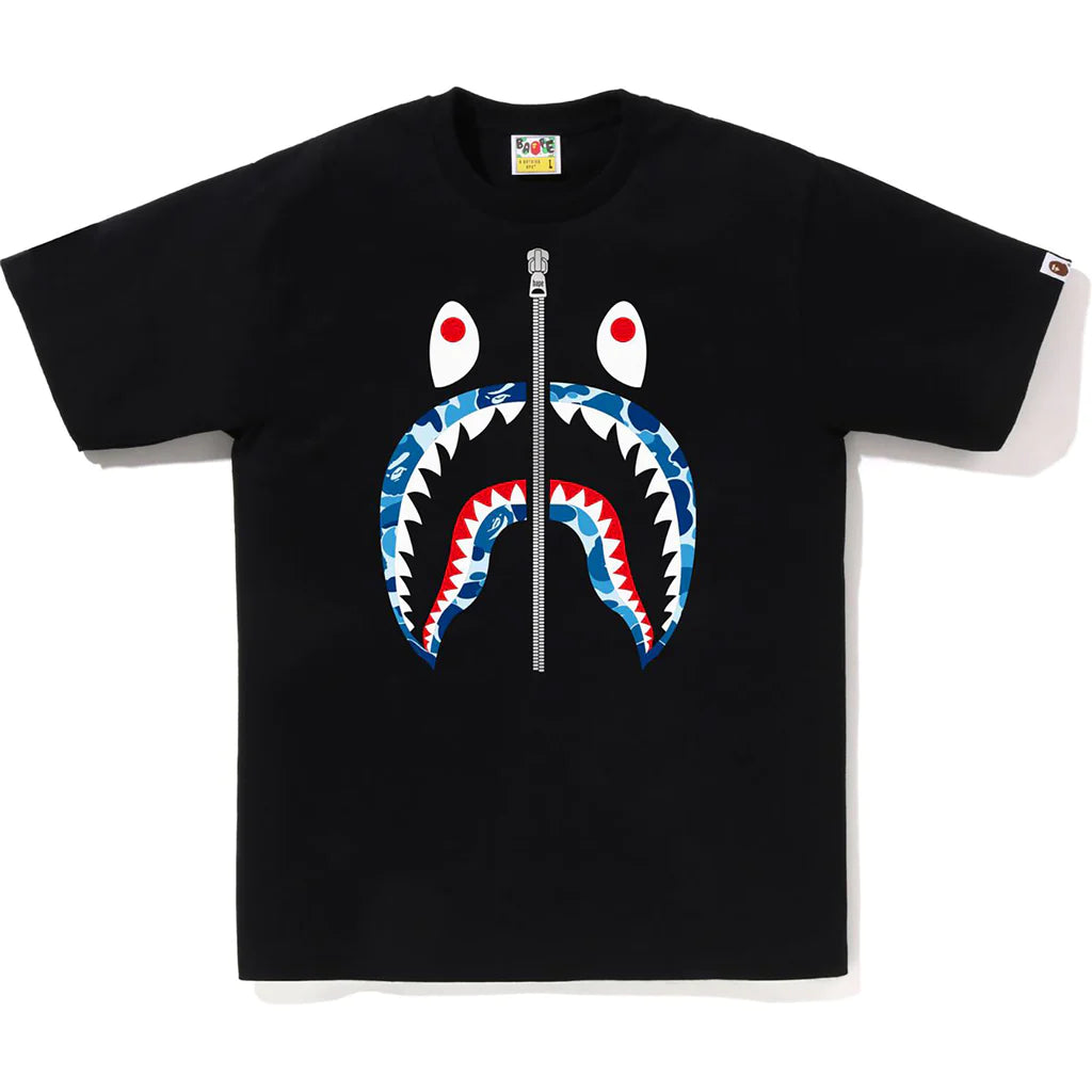 Bape ABC Blue Camo Shark Tee (Black)