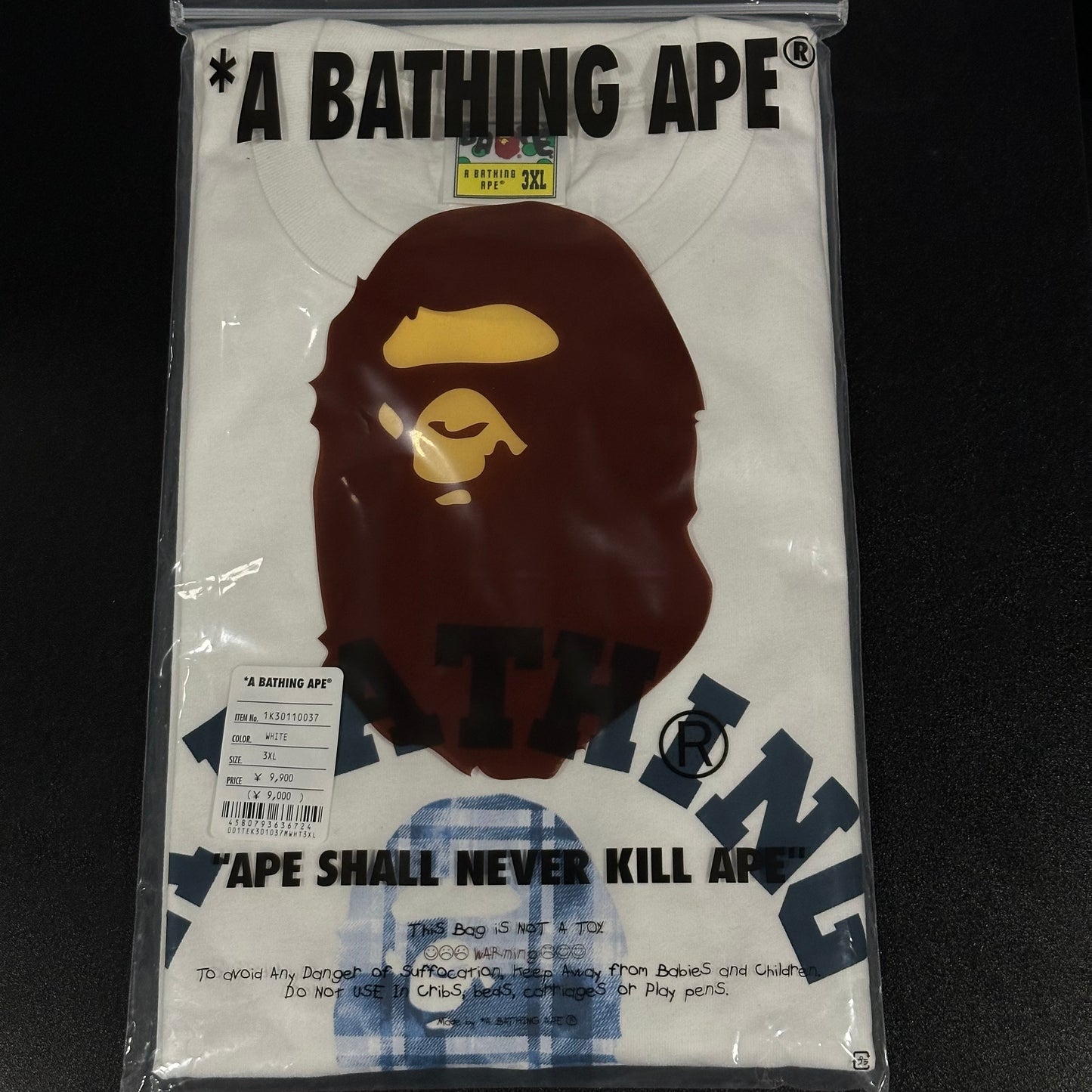 Bape Bleach Check College Tee (White)